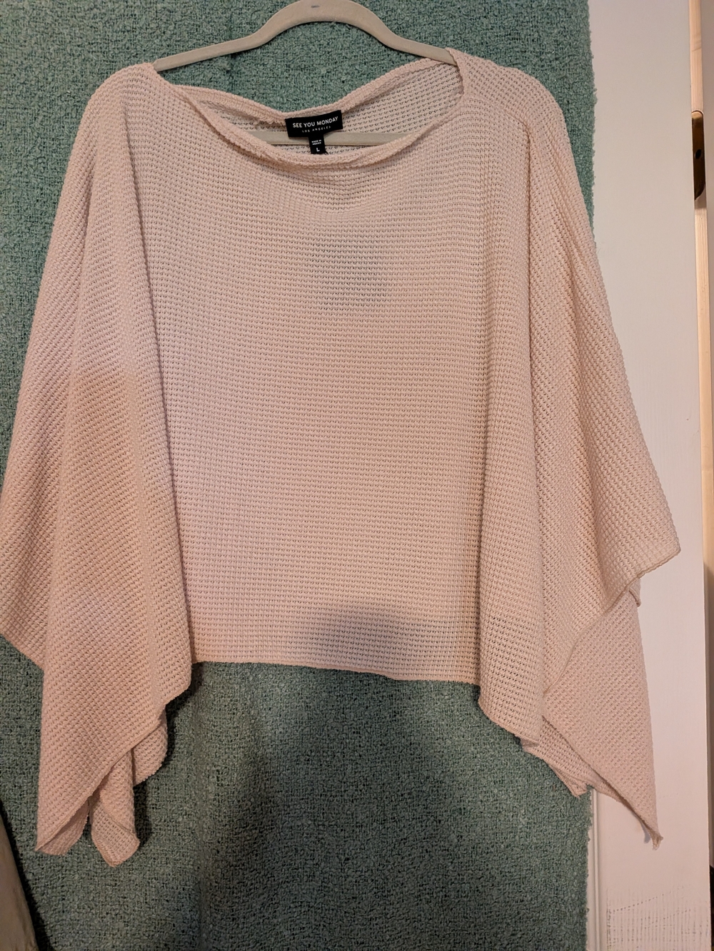See By Chloe Blush Knit Poncho Sweater
